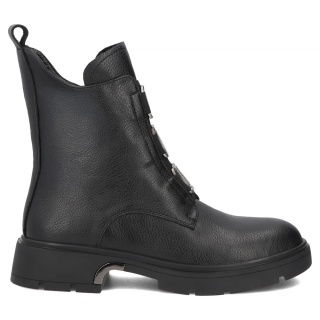 Skórzane botki damsie Filippo DBT8015/26 BK czarny