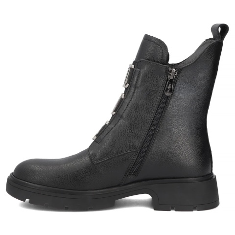 Skórzane botki damsie Filippo DBT8015/26 BK czarny