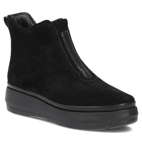 Skórzane botki damsie Filippo DBT8264/26 BK czarny