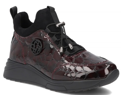 Skórzane botki damskie Filippo DBT7168/25 BG CR bordo