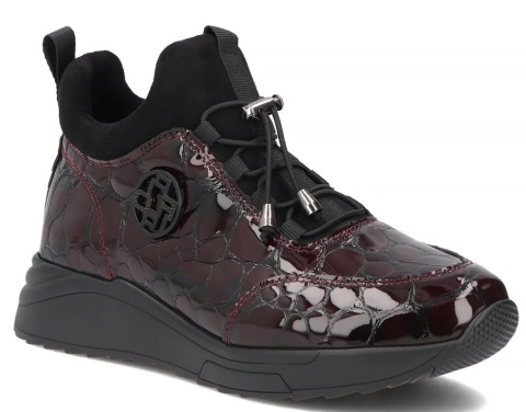 Skórzane botki damskie Filippo DBT7168/25 BG CR bordo