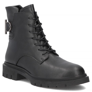 Skórzane botki damskie Filippo DBT8018/26 BK czarny