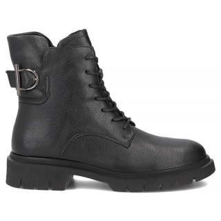 Skórzane botki damskie Filippo DBT8018/26 BK czarny