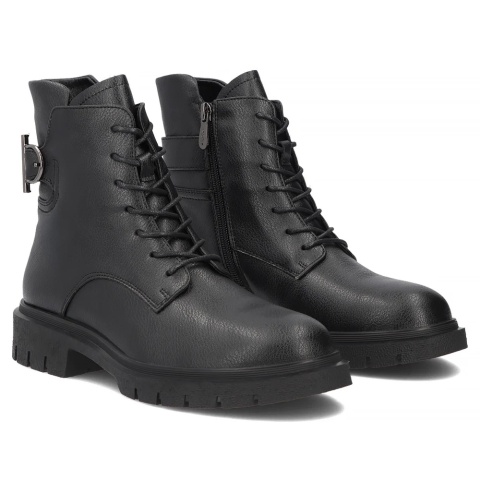 Skórzane botki damskie Filippo DBT8018/26 BK czarny