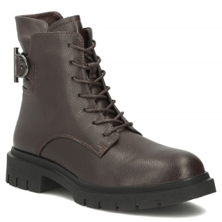Skórzane botki damskie Filippo DBT8018/26 Br brąz
