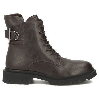 Skórzane botki damskie Filippo DBT8018/26 Br brąz