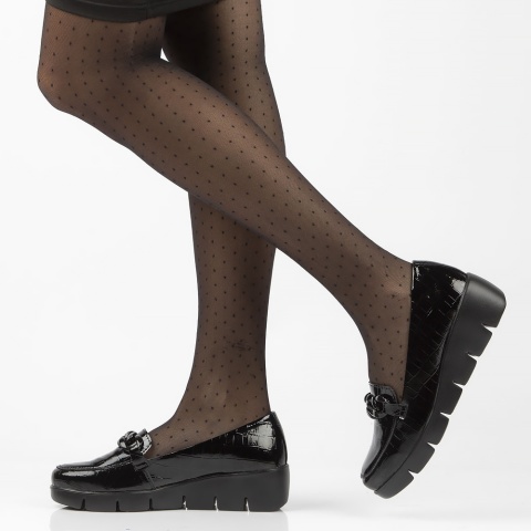 Skórzane półbuty damskie Filippo DP4128/22 BK czarne