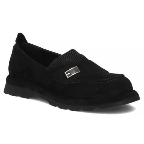 Skórzane półbuty damskie Filippo DP7947/26 BK czarny