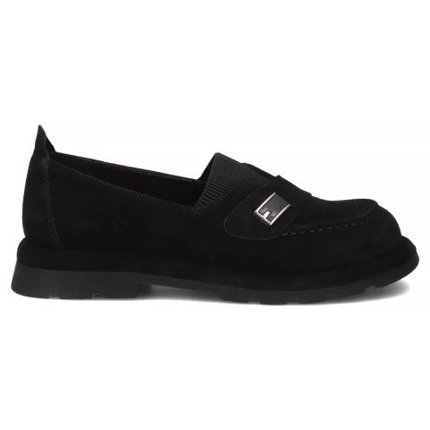 Skórzane półbuty damskie Filippo DP7947/26 BK czarny