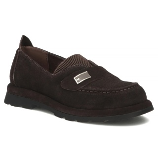 Skórzane półbuty damskie Filippo DP7947/26 BR brąz