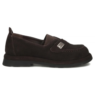 Skórzane półbuty damskie Filippo DP7947/26 BR brąz