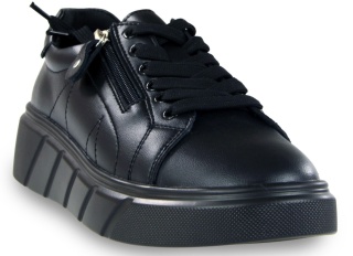 Skórzane sneakersy damskie na platformie Evento 26PB18-20 czarny