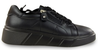 Skórzane sneakersy damskie na platformie Evento 26PB18-20 czarny