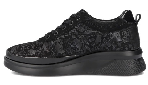 Skórzane sneakersy damskie na platformie Filippo DP8097/26 BLK czarny
