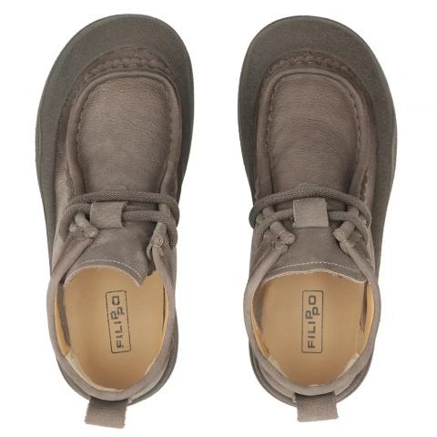 Skórzane trzewiki damskie Filippo DBT8212/26 GR taupe