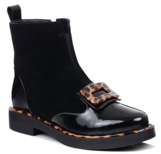 Botki damskie Evento 26BT05-543 czarny leopard