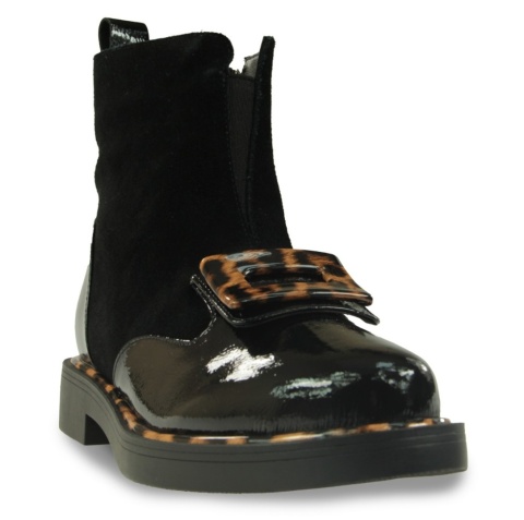 Botki damskie Evento 26BT05-543 czarny leopard