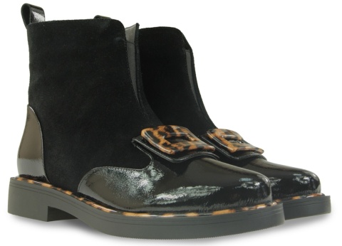 Botki damskie Evento 26BT05-543 czarny leopard
