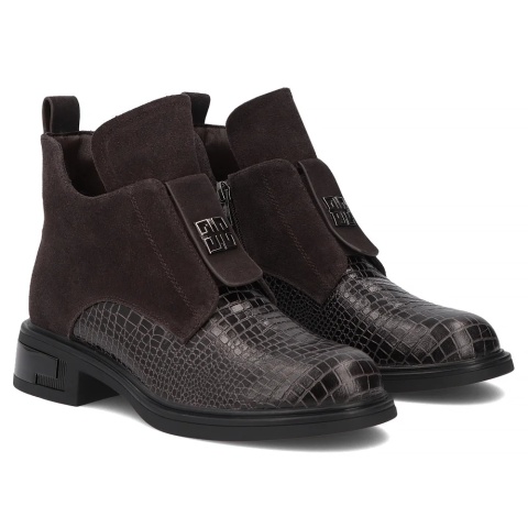 Botki damskie FilippoDBT8201/26 D.BR brąz