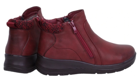Botki damskie Unisoft 25BT02-9357 burgund