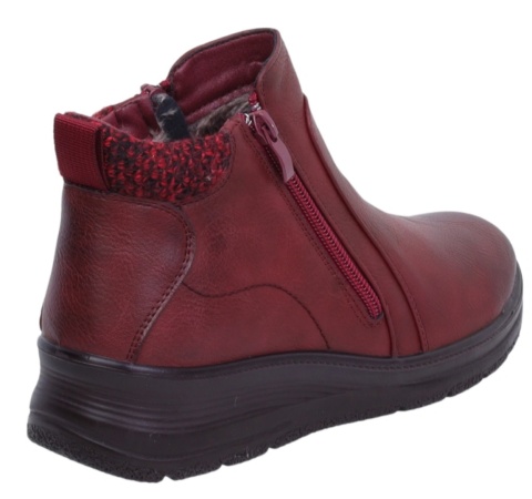 Botki damskie Unisoft 25BT02-9357 burgund