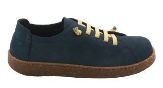 Skórzane półbuty damskie RAVINI 8950 granat nubuck