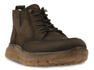Skórzane trzewiki damskie Ravini 1471 brąz nubuck