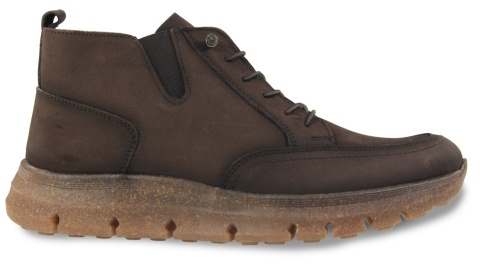 Skórzane trzewiki damskie Ravini 1471 brąz nubuck