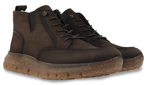 Skórzane trzewiki damskie Ravini 1471 brąz nubuck