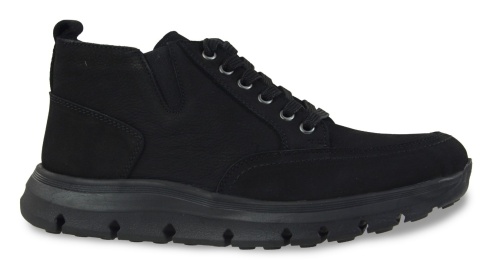 Skórzane trzewiki damskie Ravini 1471 czarny nubuck