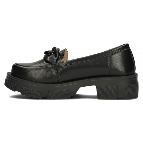 Skórzane półbuty damskie DP3221/22 BK BK Skórzane półbuty damskie DP3221/22 BK BK