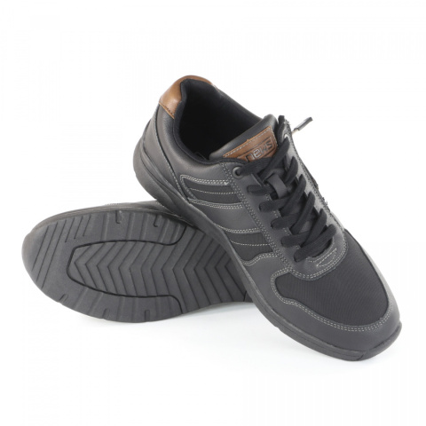 Sneakersy męskie News 20MN20-3309 czarne Sneakersy męskie News 20MN20-3309 czarne