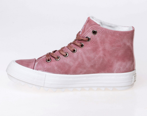Wysokie trampki damskie Big Star Shoes EE274113 różowe Wysokie trampki damskie Big Star Shoes EE274113 różowe