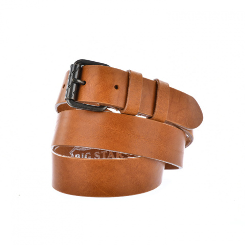 Skórzany męski pasek Big Star Shoes JJ675050 105cm brązowy Skórzany męski pasek Big Star Shoes JJ675050 105cm brązowy