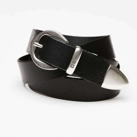 Skórzany pasek damski Big Star Shoes HH674165 80cm czarny Skórzany pasek damski Big Star Shoes HH674165 80cm czarny