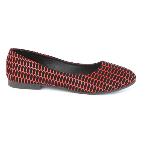 Baleriny damskie Sport BR02-3 czarno/czerowony Baleriny damskie Sport BR02-3 czarno/czerowony