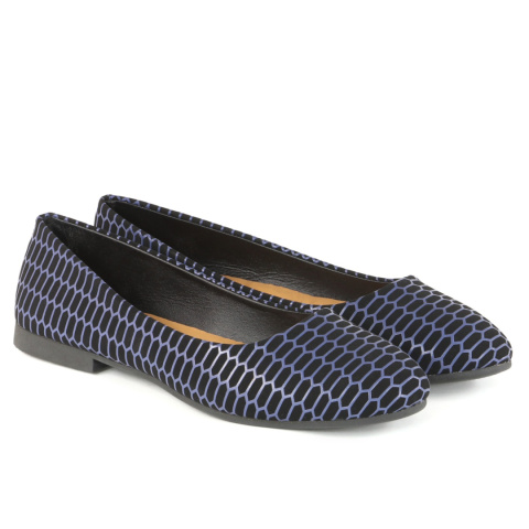 Baleriny damskie Sport BR02-5 czarno/niebieskie Baleriny damskie Sport BR02-5 czarno/niebieskie