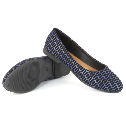 Baleriny damskie Sport BR02-5 czarno/niebieskie Baleriny damskie Sport BR02-5 czarno/niebieskie