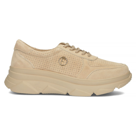 Skórzane Sneakersy Filippo DP2138/23 BE beżowy Skórzane Sneakersy Filippo DP2138/23 BE beżowy