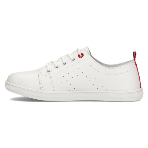 Skórzane trampki damskie Filippo DP3508/23 WH biały Skórzane trampki damskie Filippo DP3508/23 WH biały