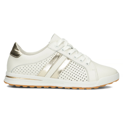 Skórzane półbuty Filippo DP4477/23 WH GO białe Skórzane półbuty Filippo DP4477/23 WH GO białe