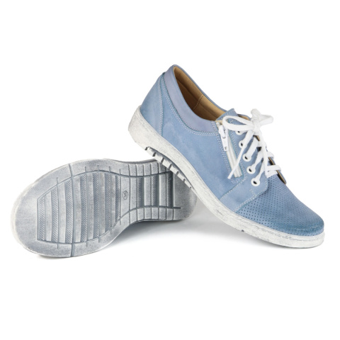 Skórzane półbuty Monax SLA niebieski(jeans) Skórzane półbuty Monax SLA niebieski(jeans)