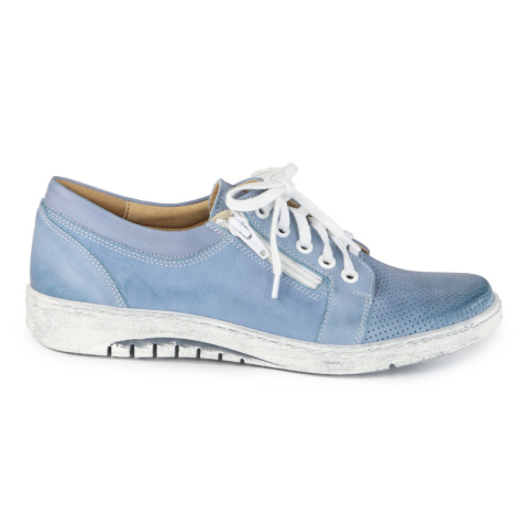 Skórzane półbuty Monax SLA niebieski(jeans) Skórzane półbuty Monax SLA niebieski(jeans)