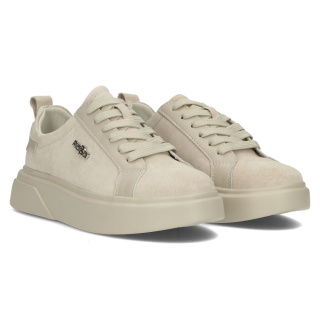 Skórzane sneakersy damskie na platformie DP4580/23 BE beżowe